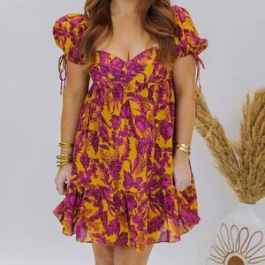 Floral Puff Sleeve Dress